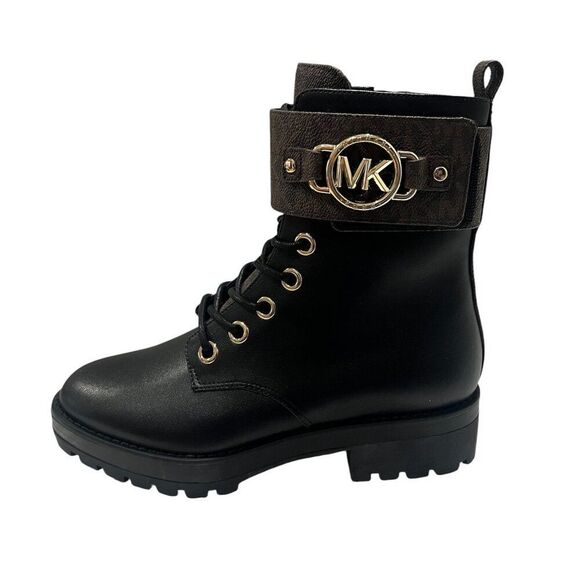 MICHAEL Michael Kors Women's Rory Lace-Up Signature Strap Ankle Booties, Size 5 - Picture 2 of 4